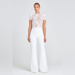 NADINE MERABI Hattie White Jumpsuit